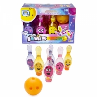 Set bowling Grafix cu LED-uri, roz, galben, mov, Light Up Bowling, R05-0707-PINK